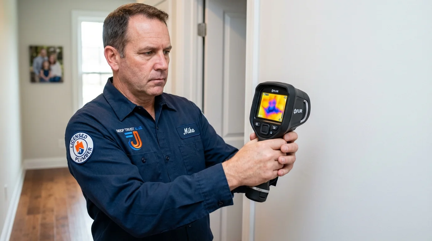 Thermal imaging leak detection by Johns Plumbing LLC in Blacksburg